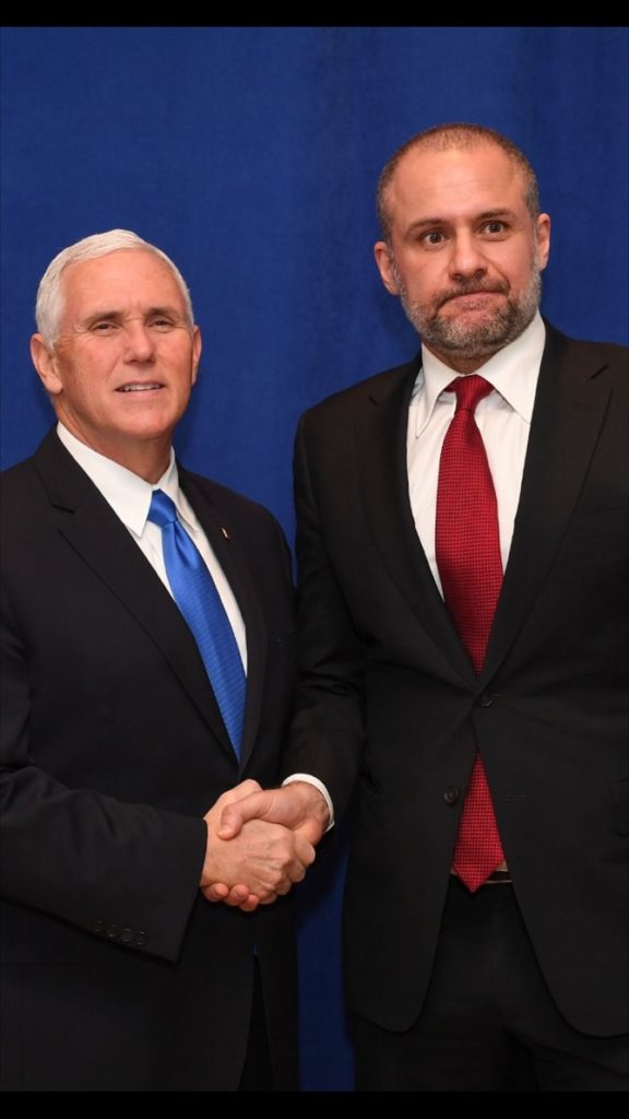 Ronn Torossian and vice president Mike Pence